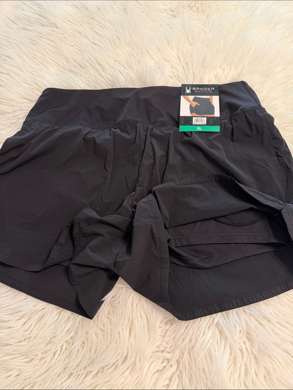 Spyder Black Women's Skort - Athletic Fit size XL brand new inseam 4” waist 36” - Picture 7 of 8